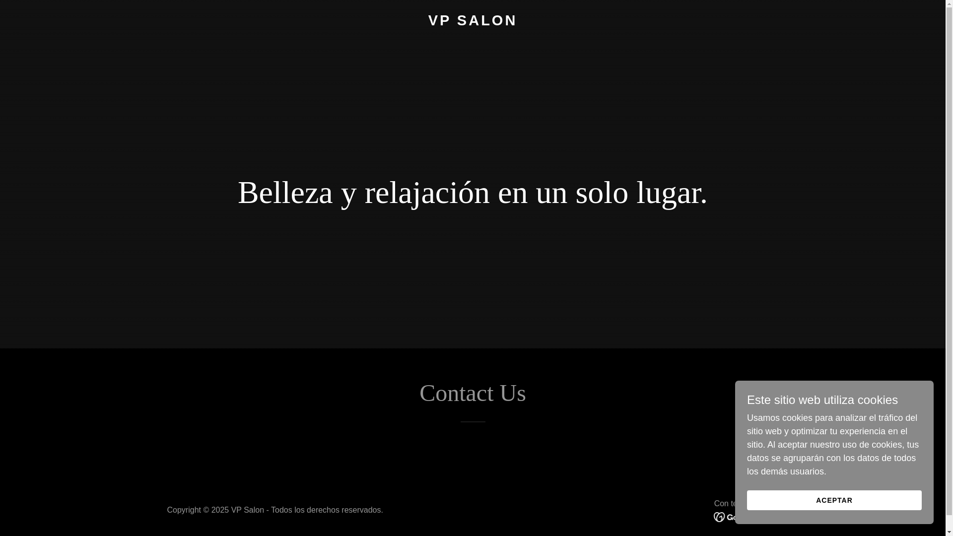 website screenshot of https://vpsalon.com.mx/
