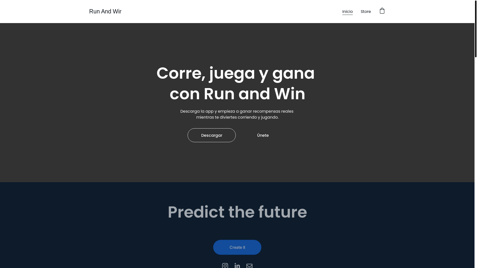 website screenshot of https://runandwin.xyz/