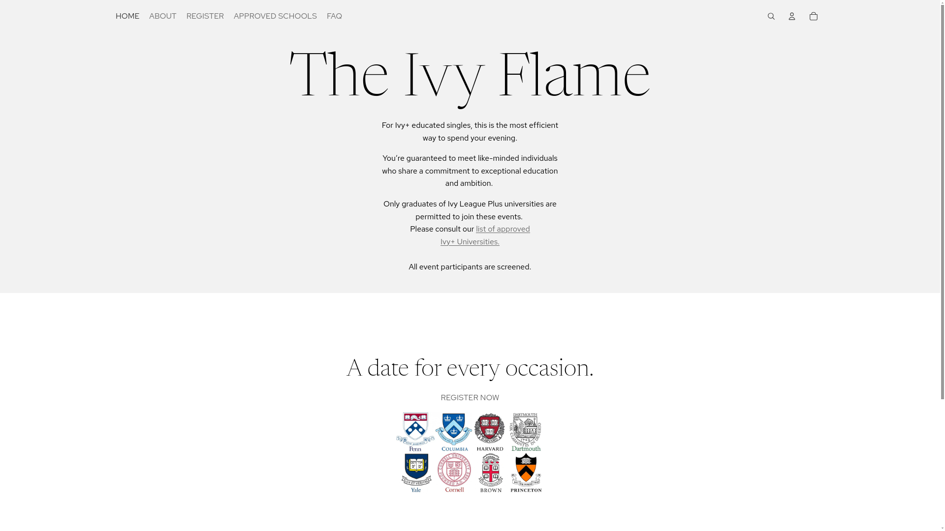 website screenshot of https://theivyflame.com/