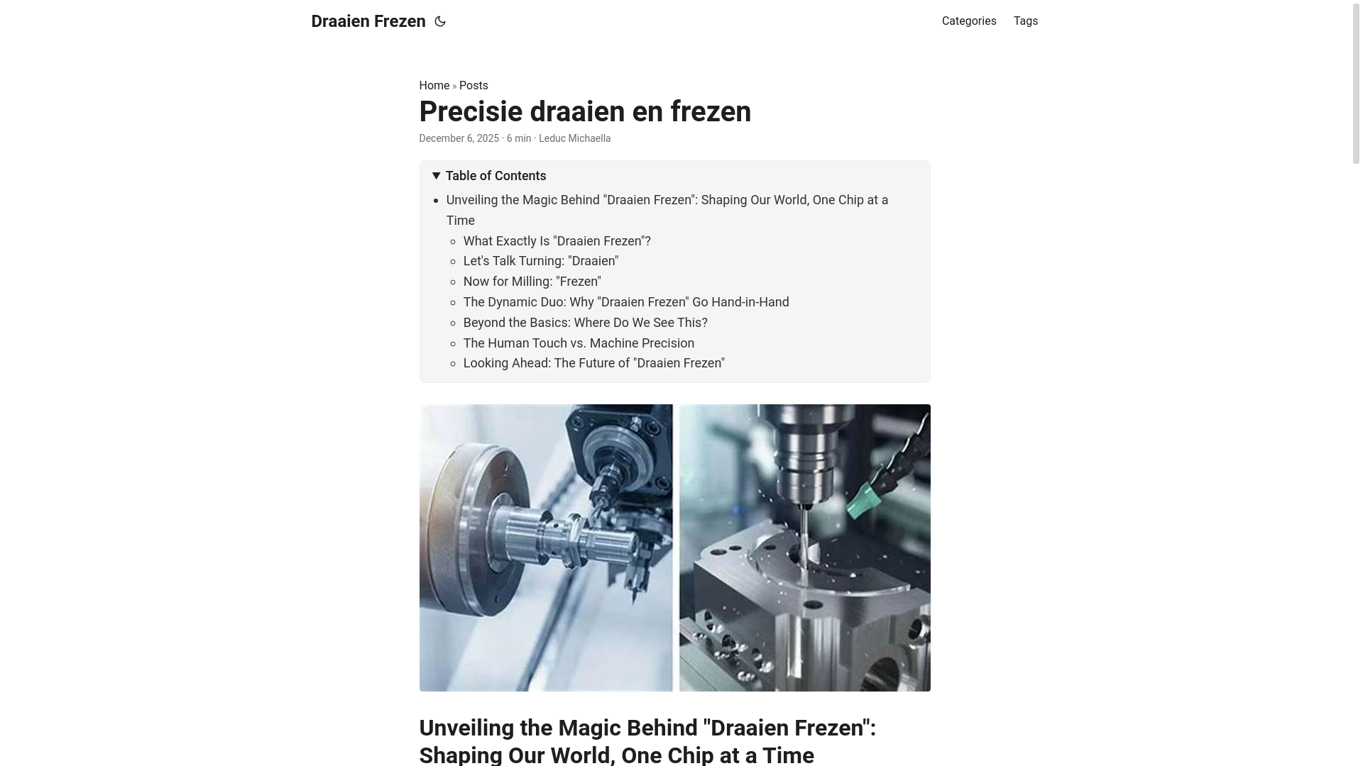 website screenshot of https://draaienfrezen4.pages.dev/