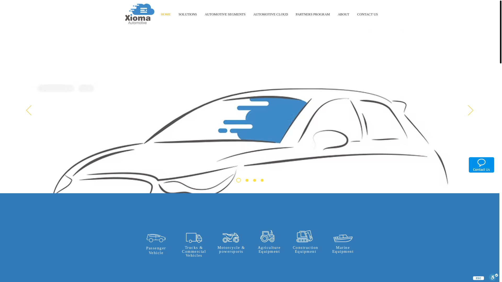 website screenshot of https://www.xioma-automotive.com/