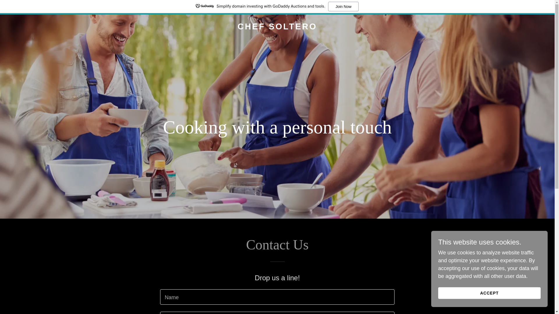 website screenshot of https://chefsoltero.net/