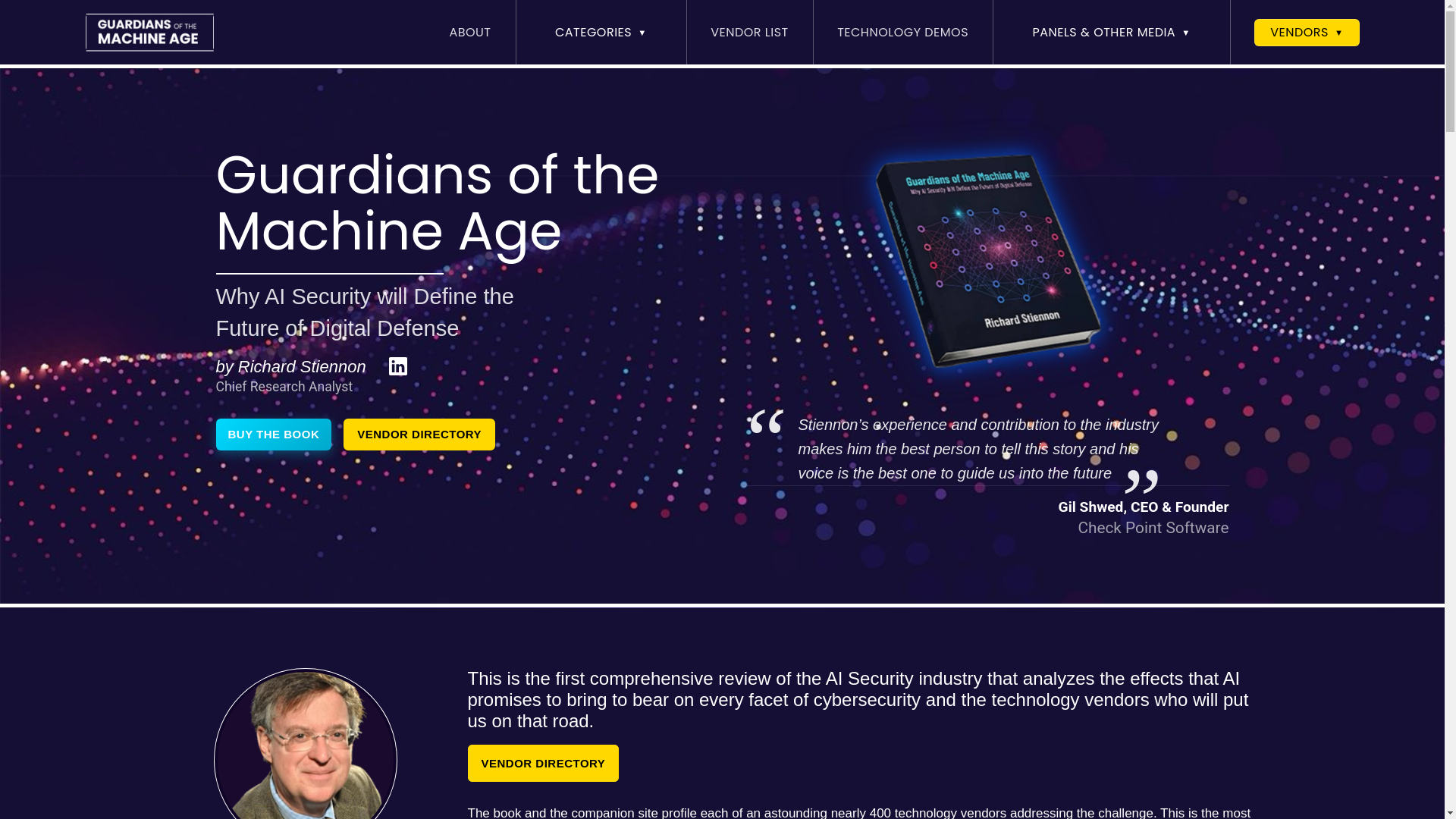 website screenshot of https://guardiansofthemachineage.com/