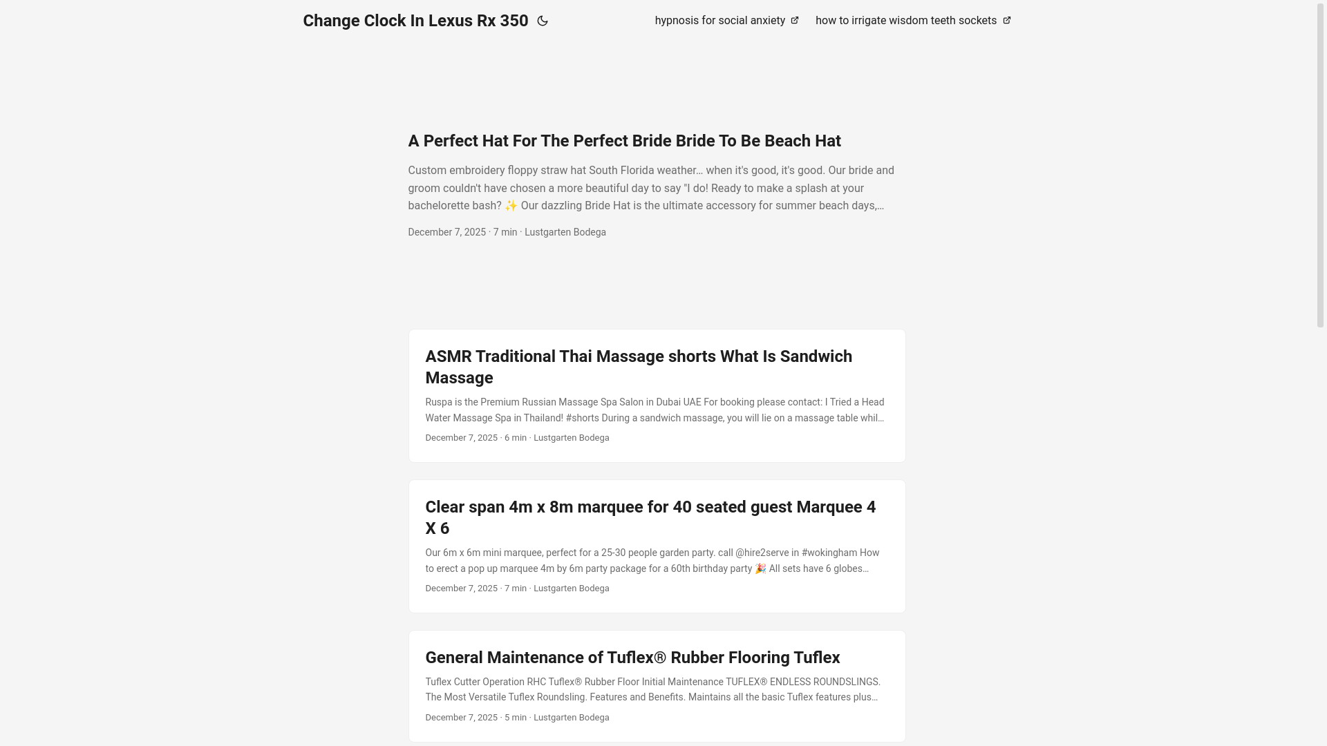 website screenshot of https://changeclockinlexusrx350.pages.dev/