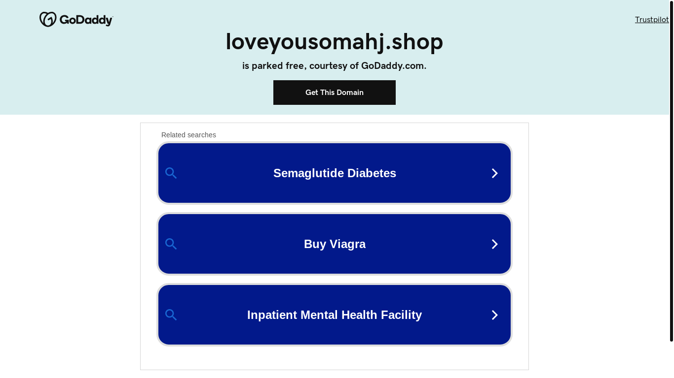 website screenshot of https://loveyousomahj.shop/