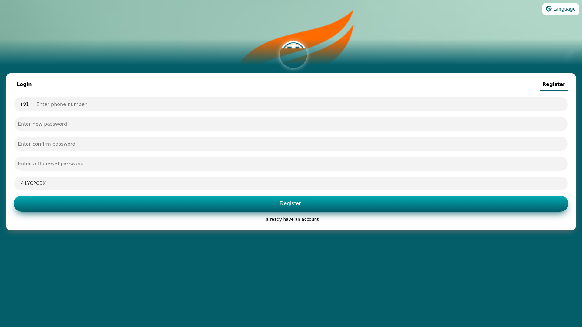 website screenshot of https://lanovepaxuwitra2026.com/home/register?invite=41YCPC3X