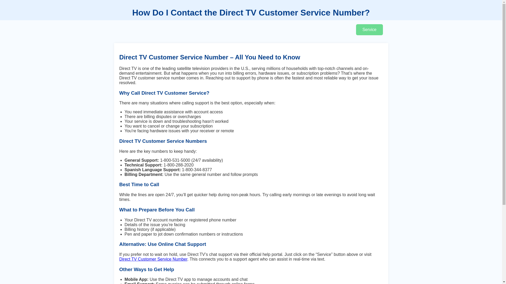 website screenshot of https://direct-tv-customer-service-number.pages.dev/