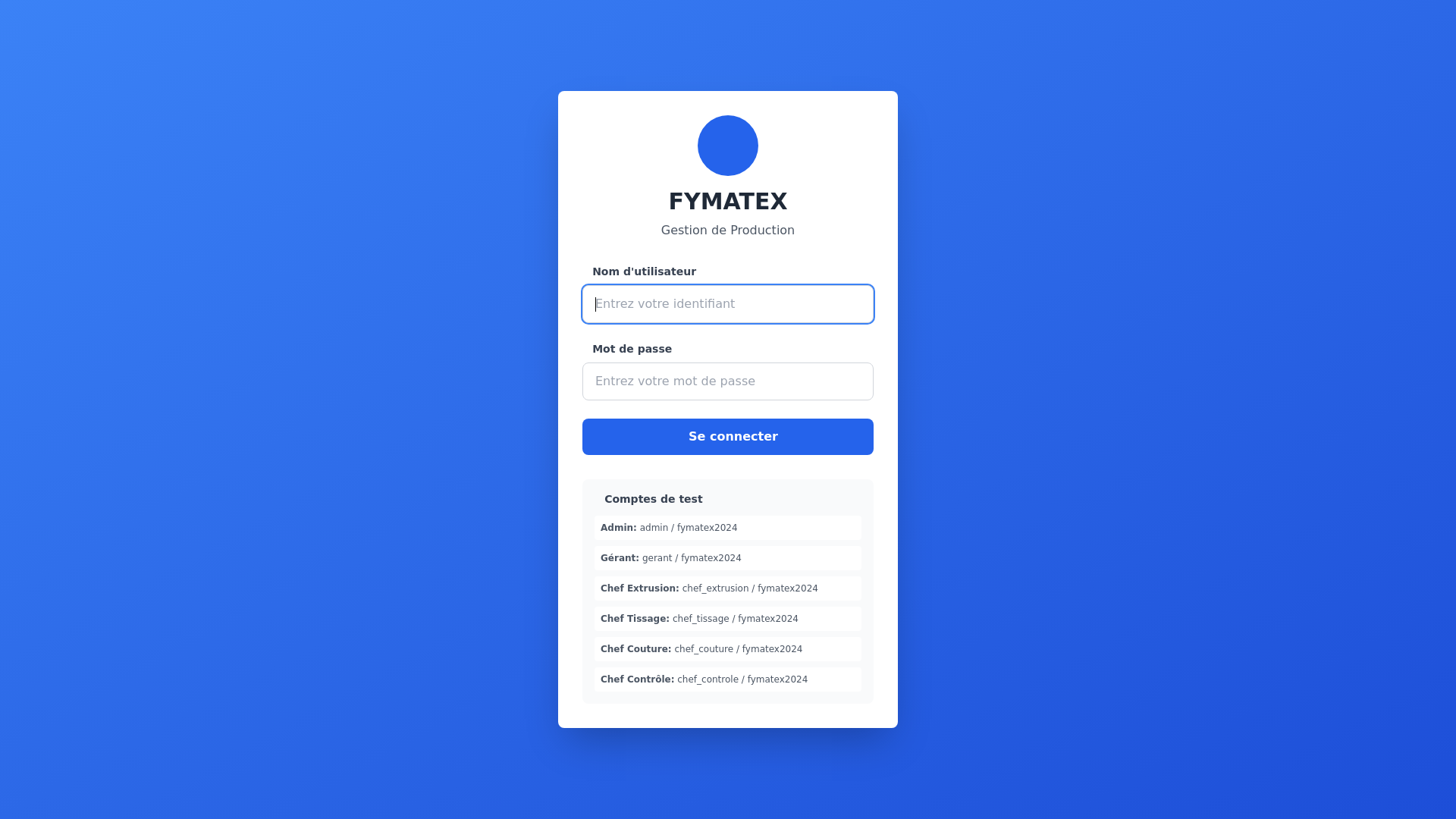 website screenshot of https://fymatex-gestion-production.pages.dev/