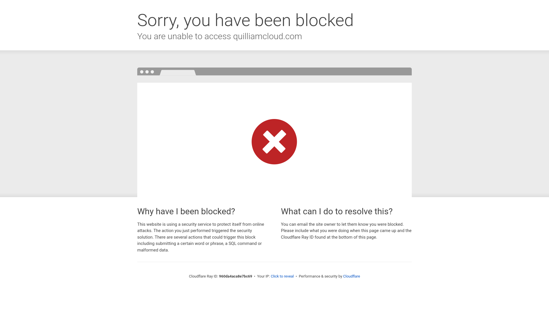 website screenshot of https://vault.quilliamcloud.com/