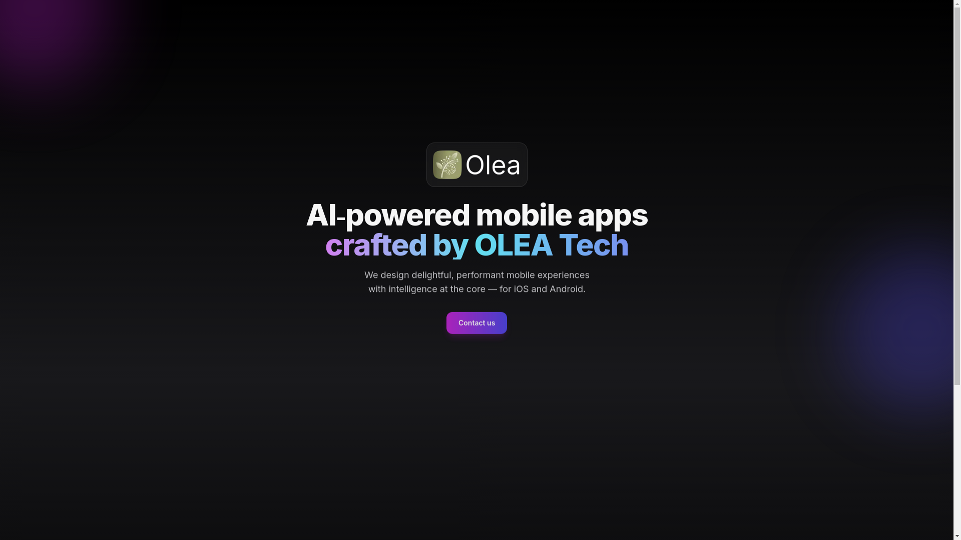 website screenshot of https://oleatech.co/