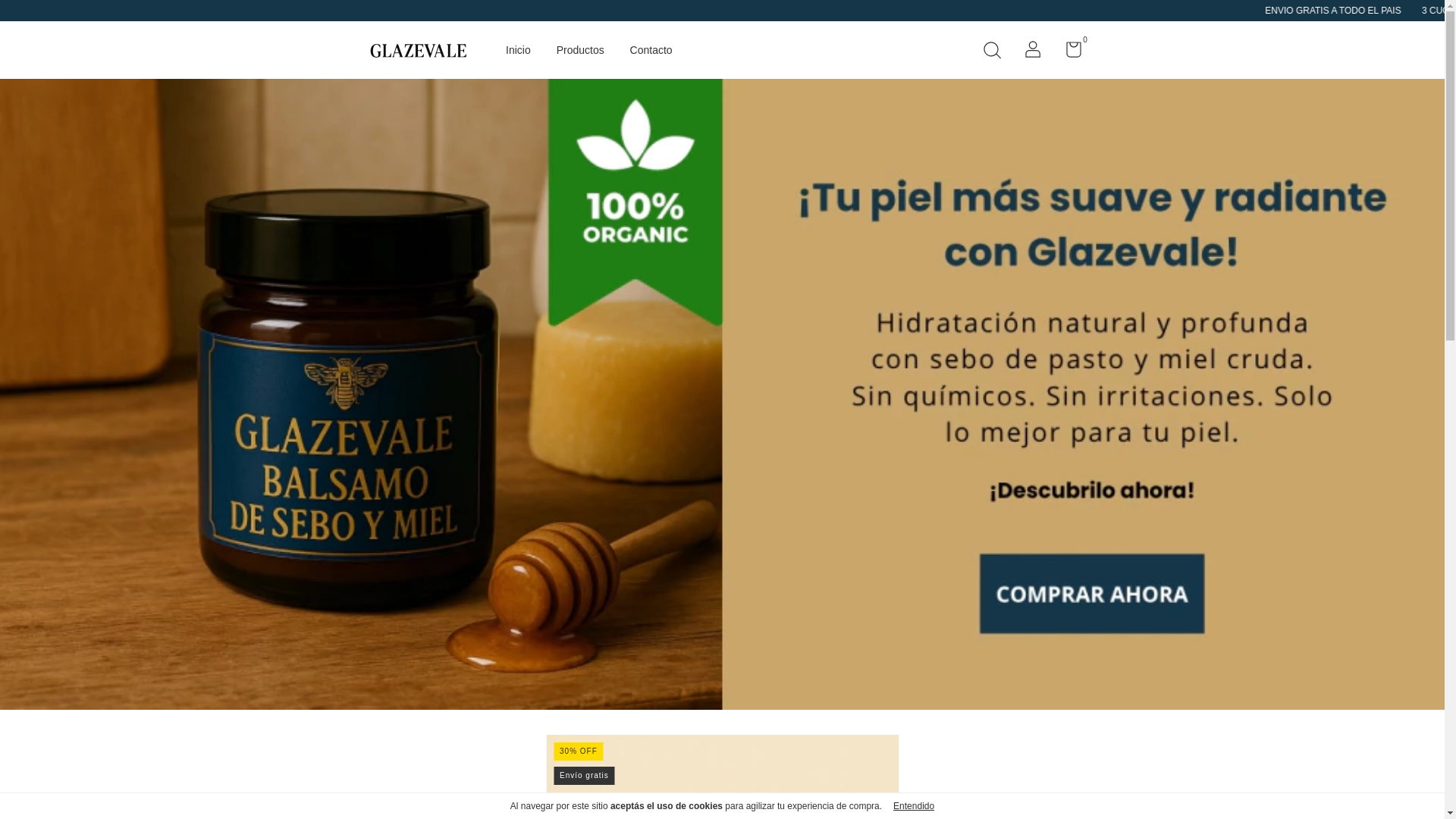 website screenshot of https://glazevale-arg.com/
