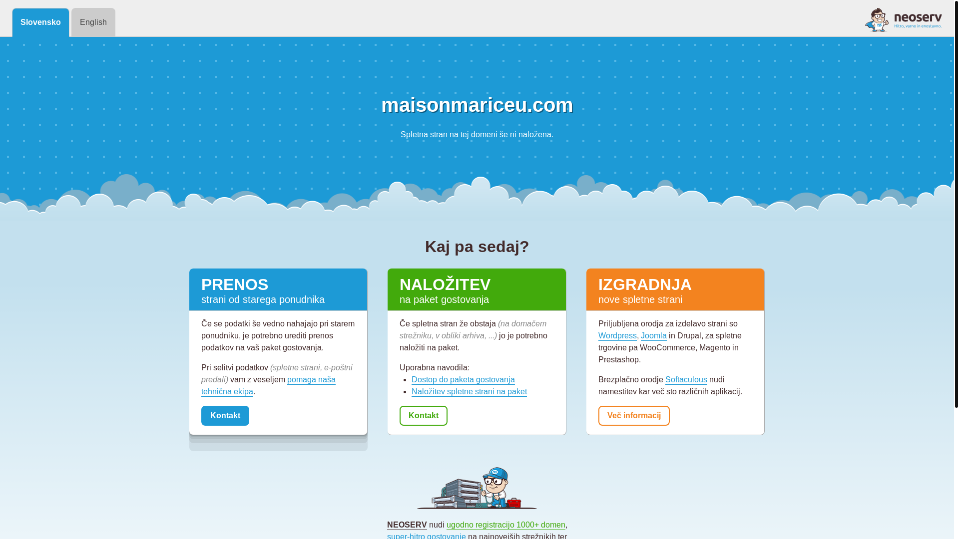 website screenshot of https://maisonmariceu.com/