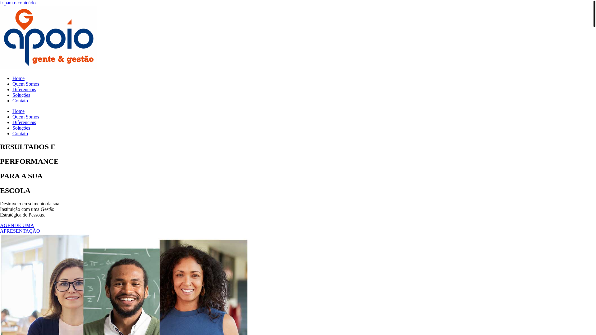 website screenshot of https://apoiogentegestao.com.br/