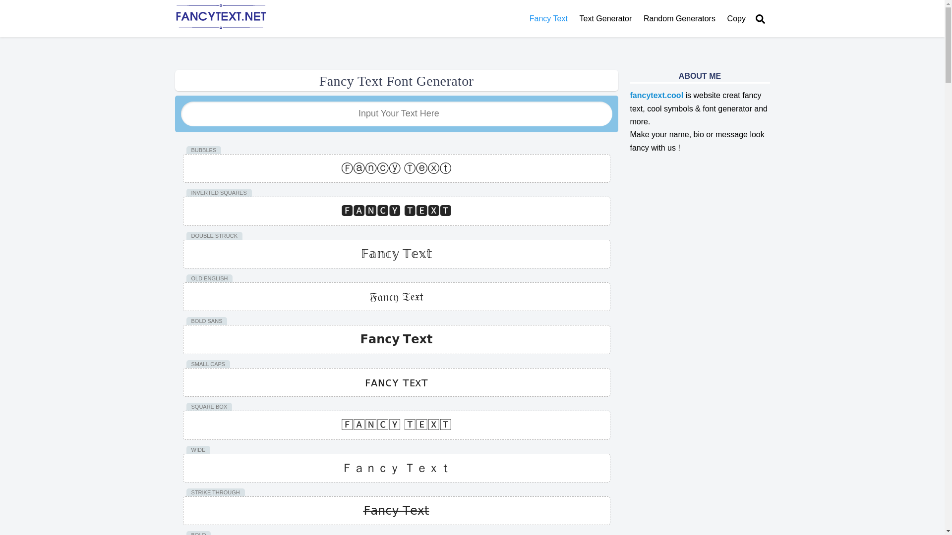 website screenshot of https://fancytext-10m.pages.dev/