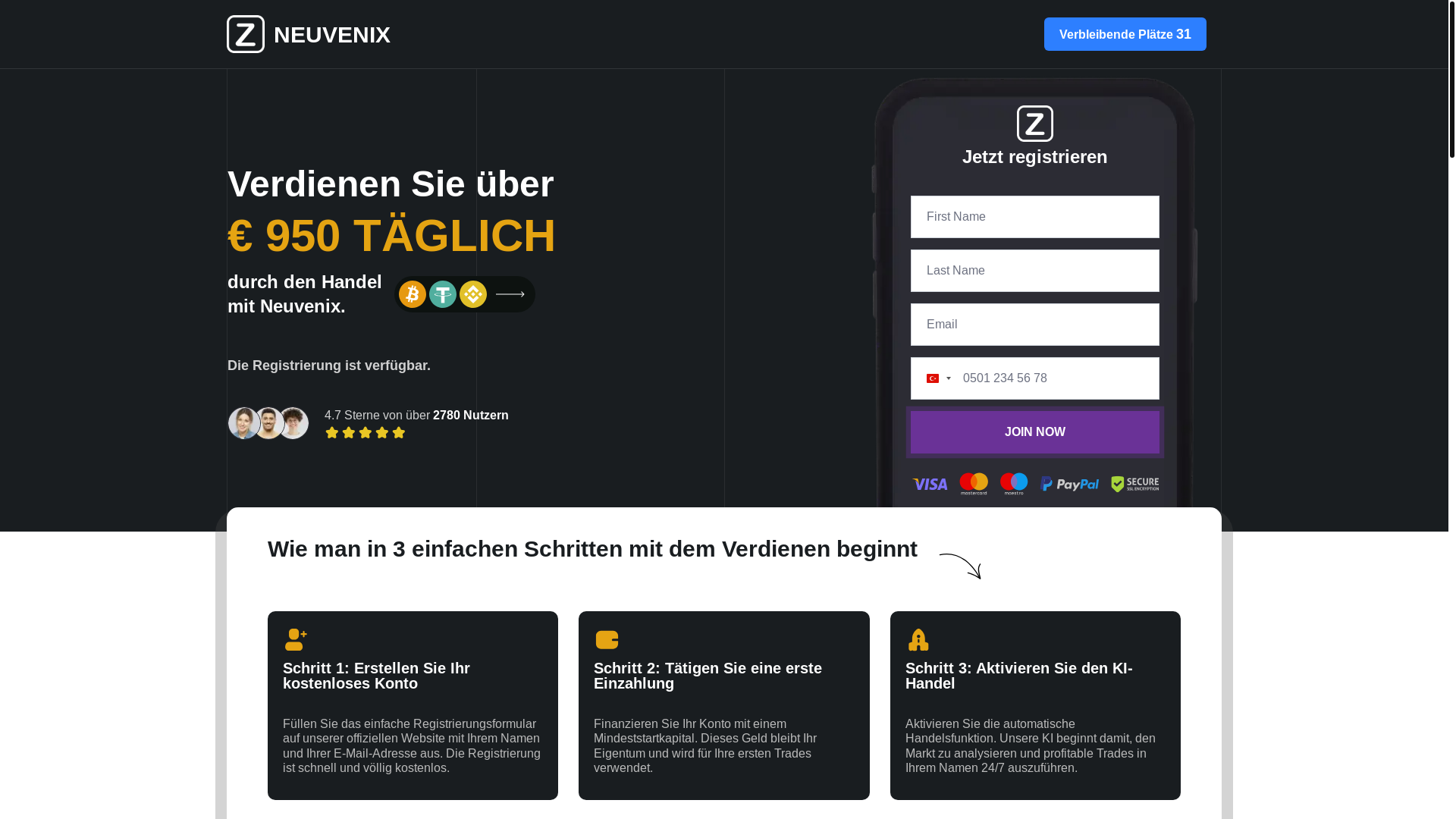 website screenshot of https://neuvenix.com/