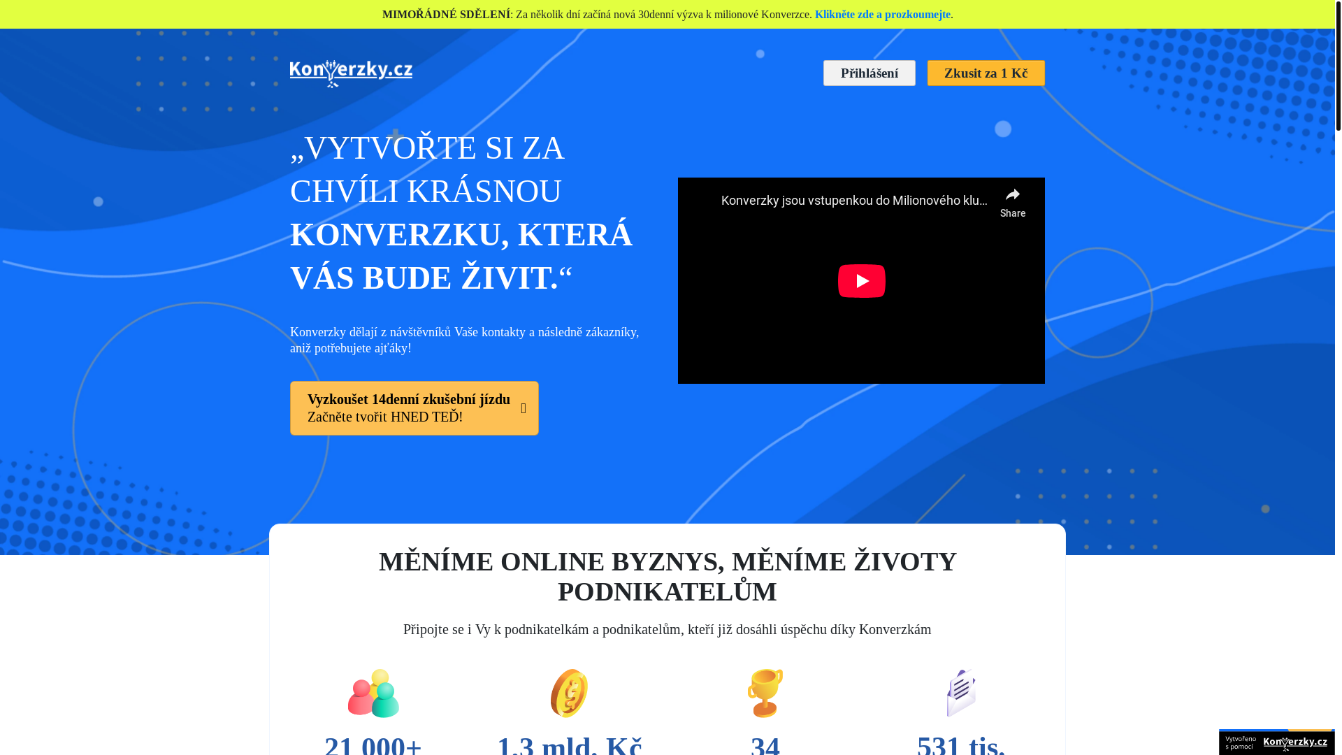 website screenshot of https://stravanamiru.cz/