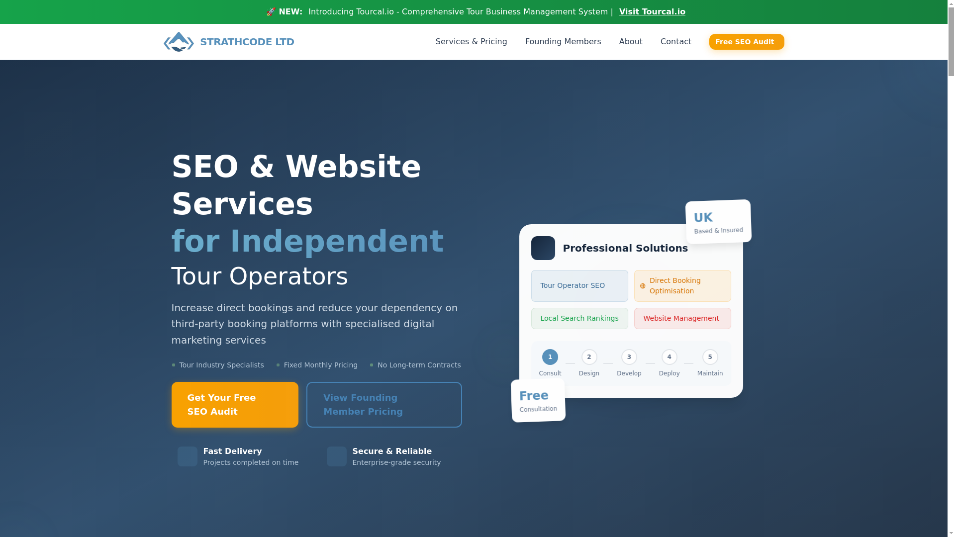 website screenshot of https://strathcode-website.pages.dev/