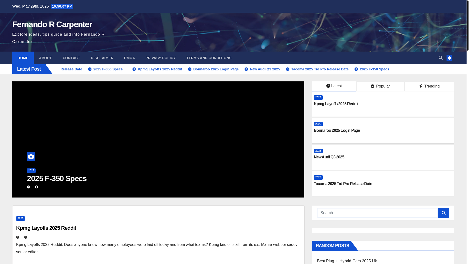 website screenshot of https://fernandorcarpenters.pages.dev/