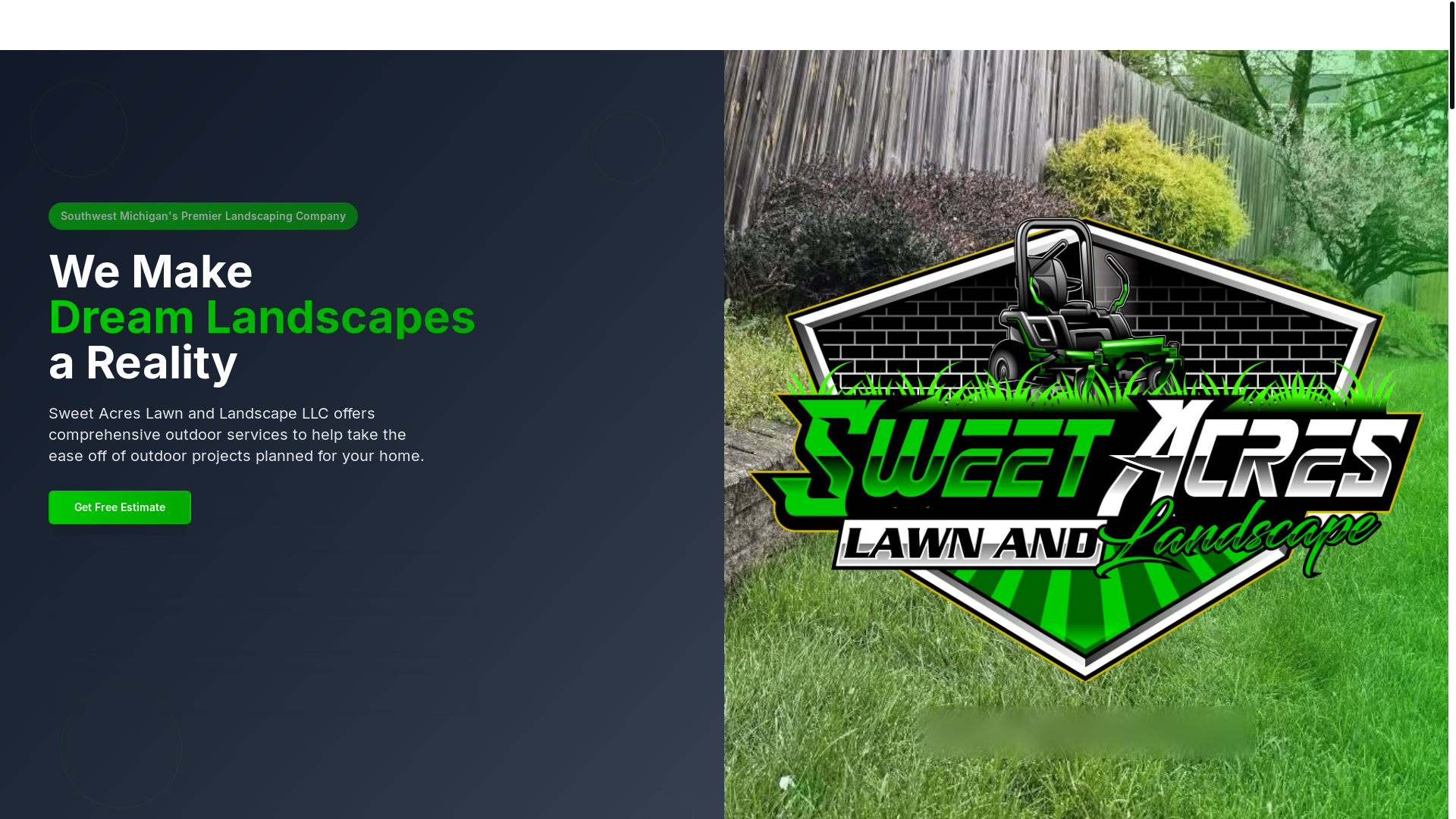 website screenshot of https://sweetacresllc.com/