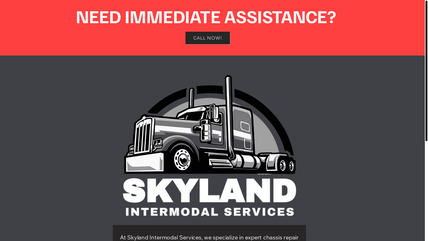 website screenshot of https://skylandintermodal.com/