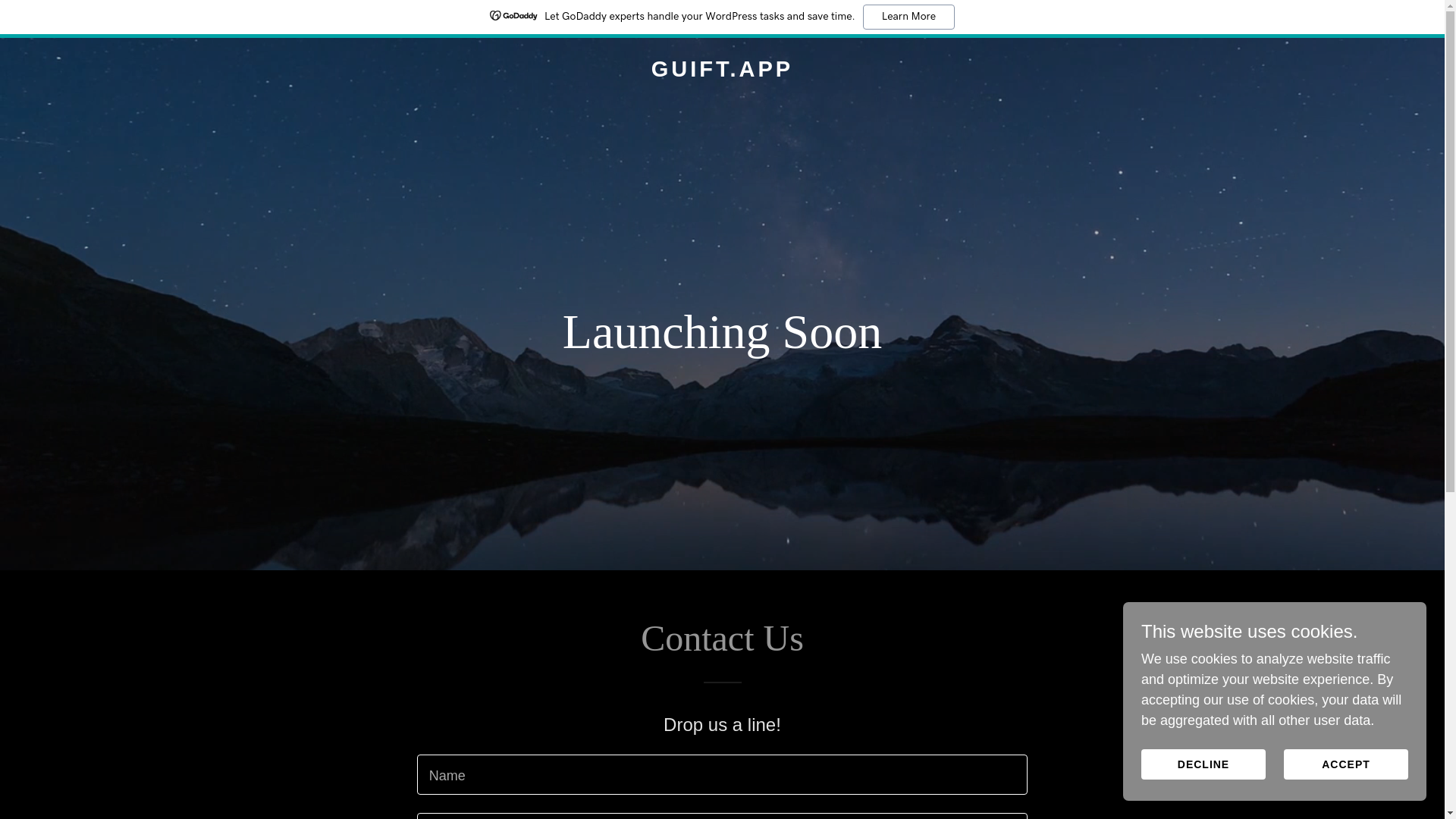 website screenshot of https://guift.app/