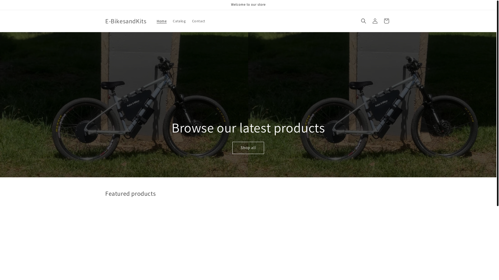 website screenshot of https://e-bikesandkits.com/