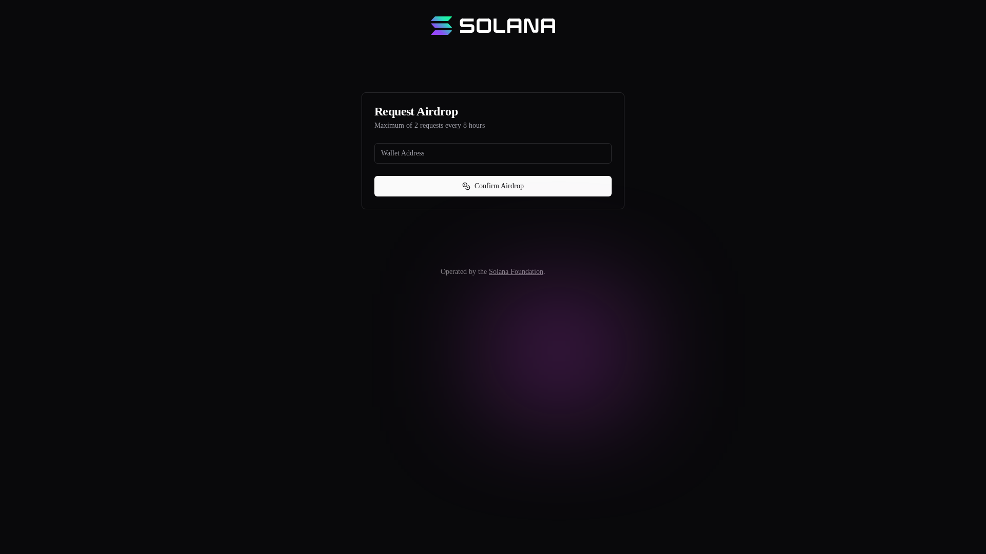 website screenshot of https://faucet-solana.pages.dev/