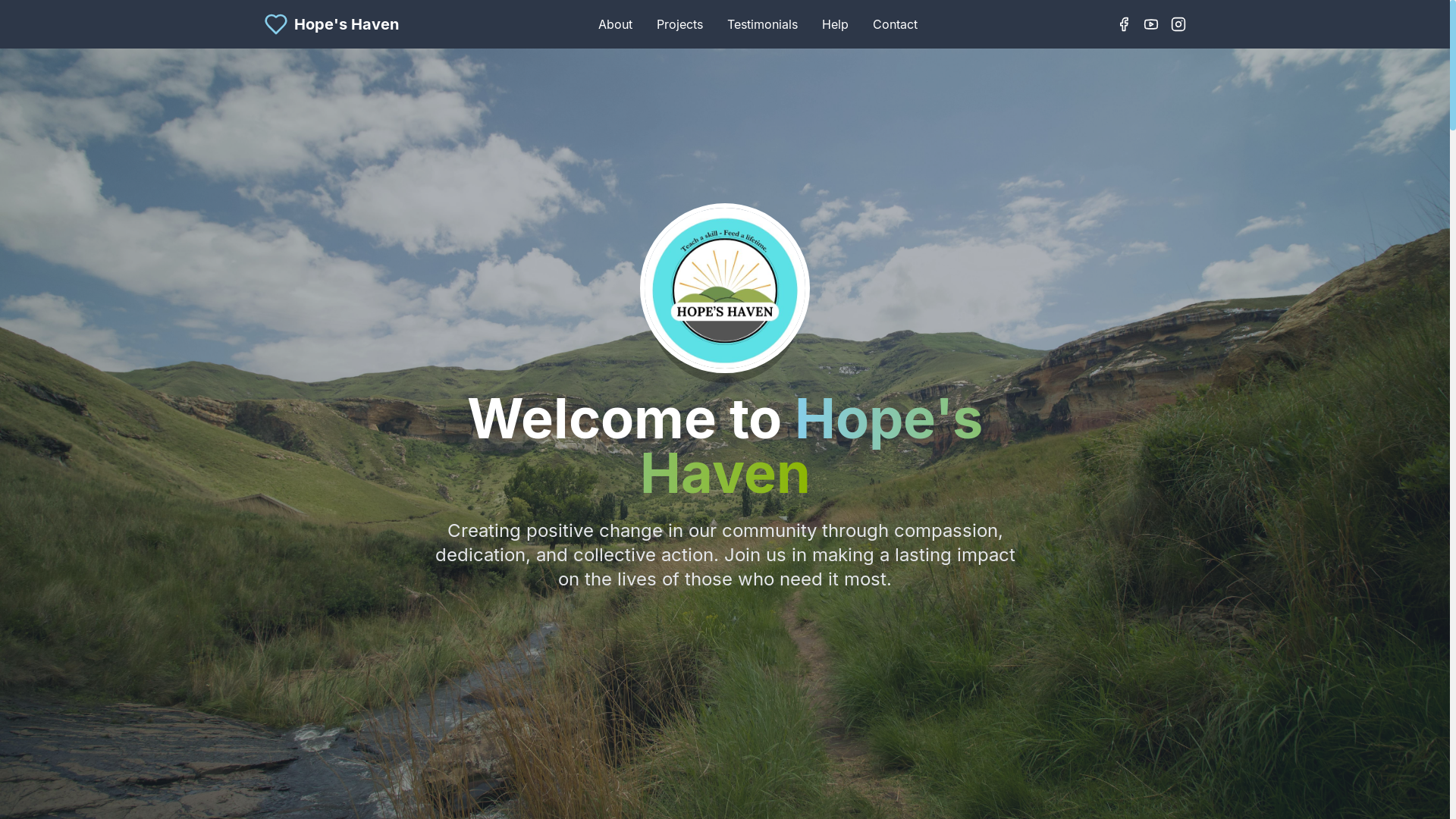 website screenshot of https://hopeshaven.pages.dev/