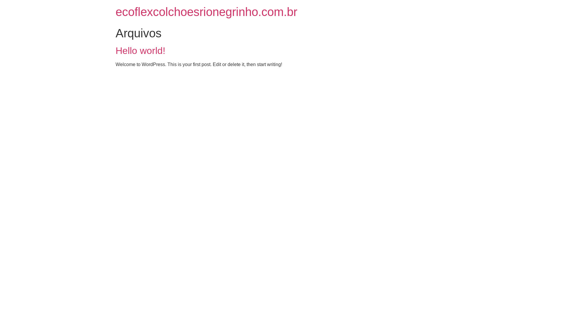 website screenshot of https://ecoflexcolchoesrionegrinho.com.br/
