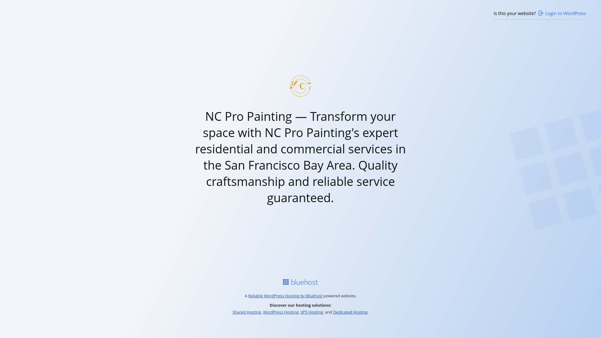 website screenshot of https://ncpro-painting.com/