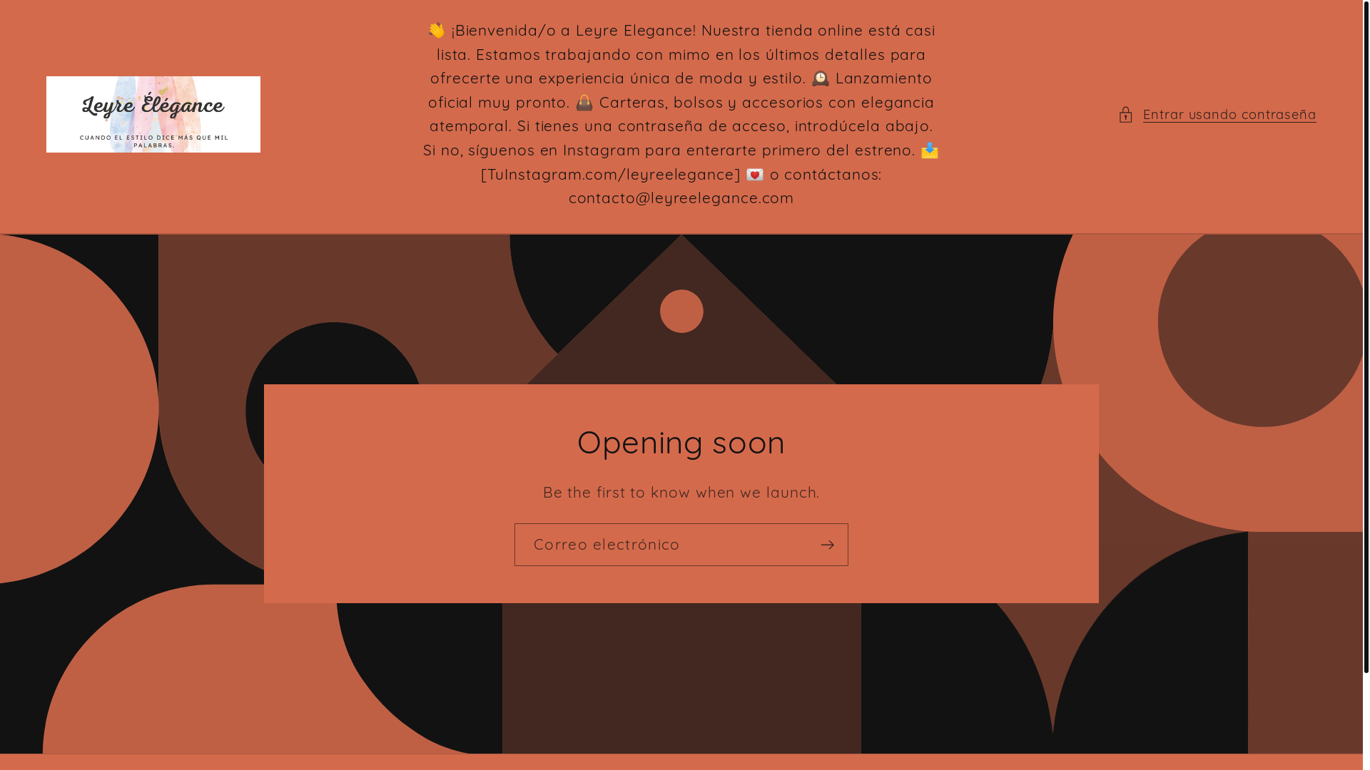 website screenshot of https://leyreelegance.com/