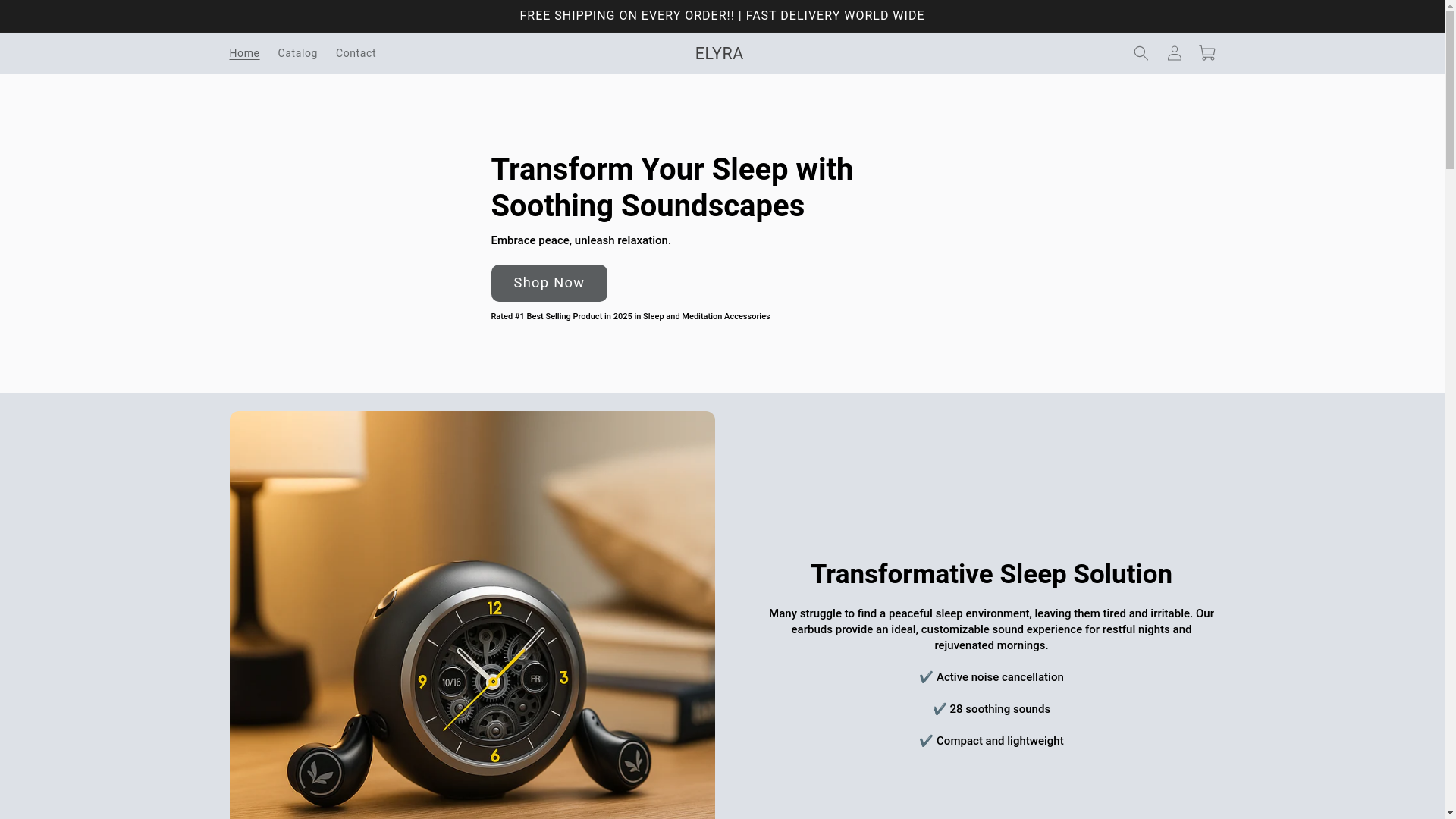 website screenshot of https://elyraessentials.com/