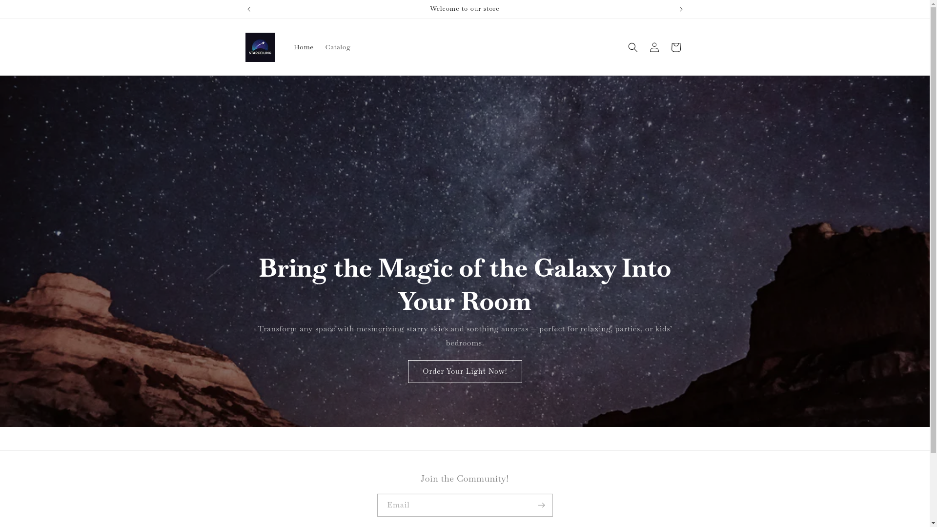 website screenshot of https://starceiling.shop/