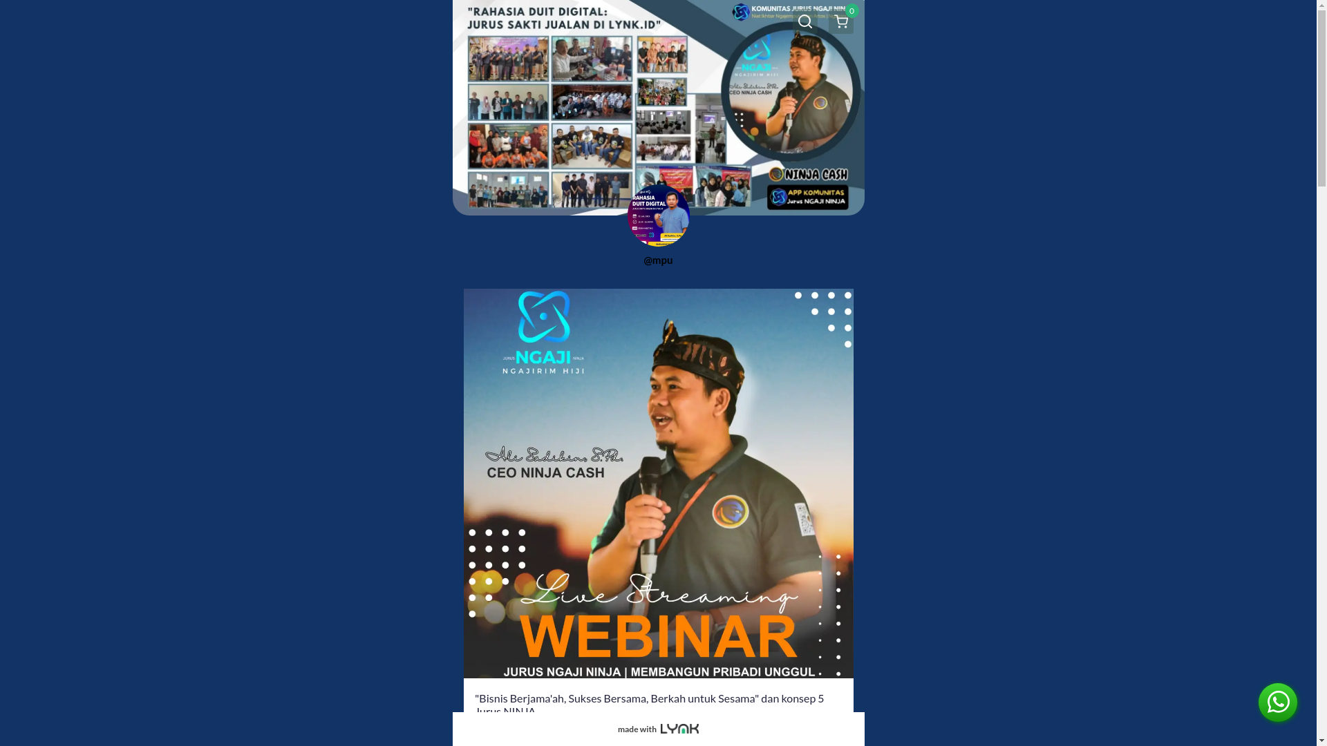 website screenshot of https://ngajininja.com/