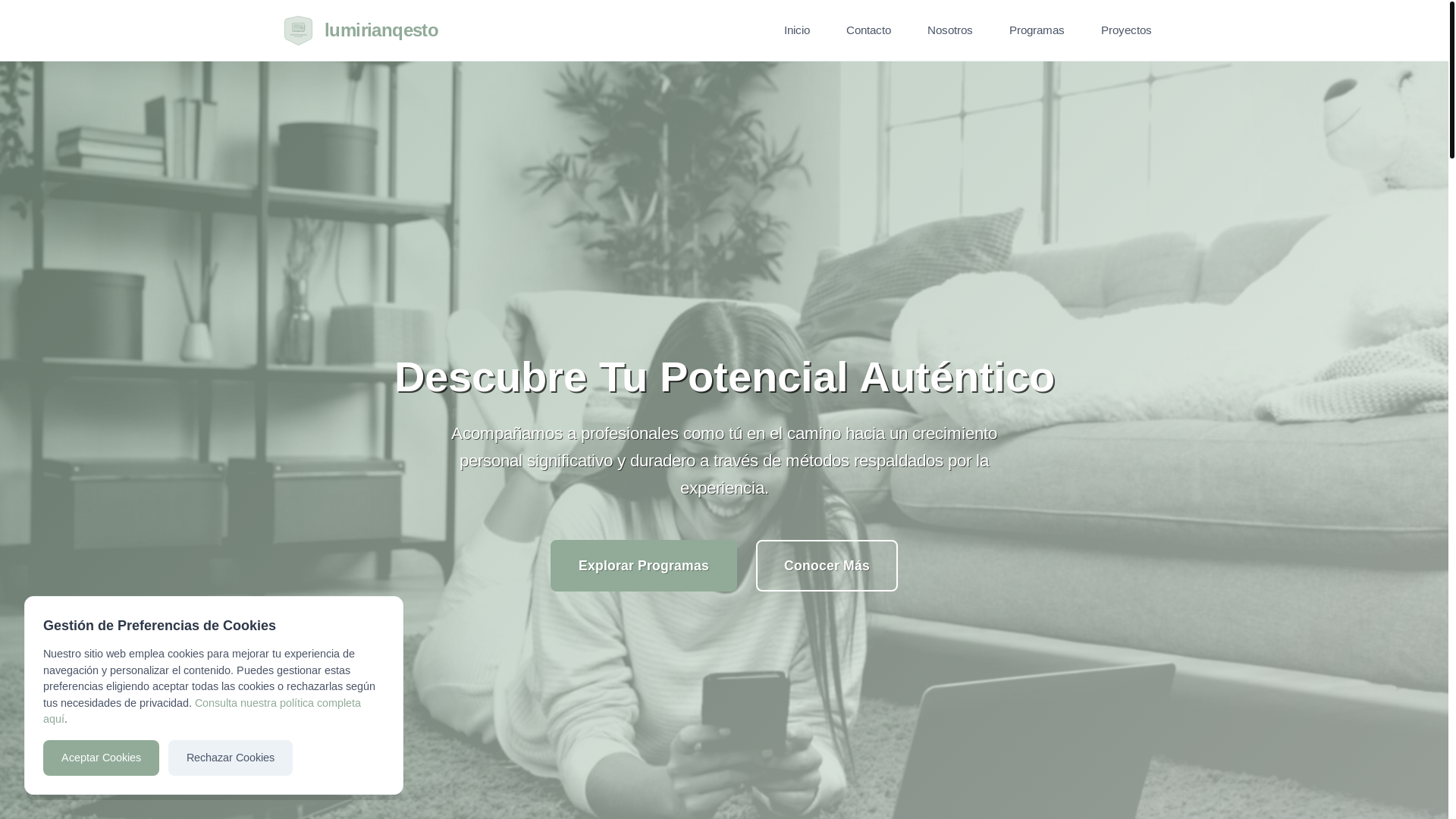 website screenshot of https://lumirianqesto.sbs/