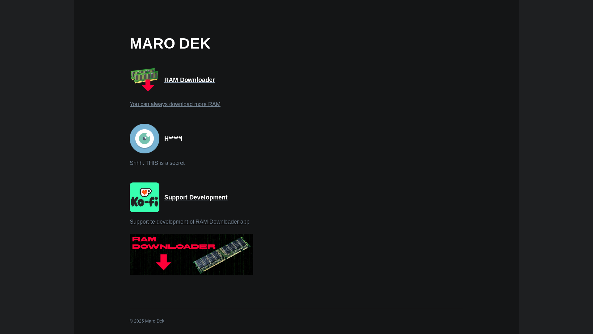 website screenshot of https://marodek.pages.dev/