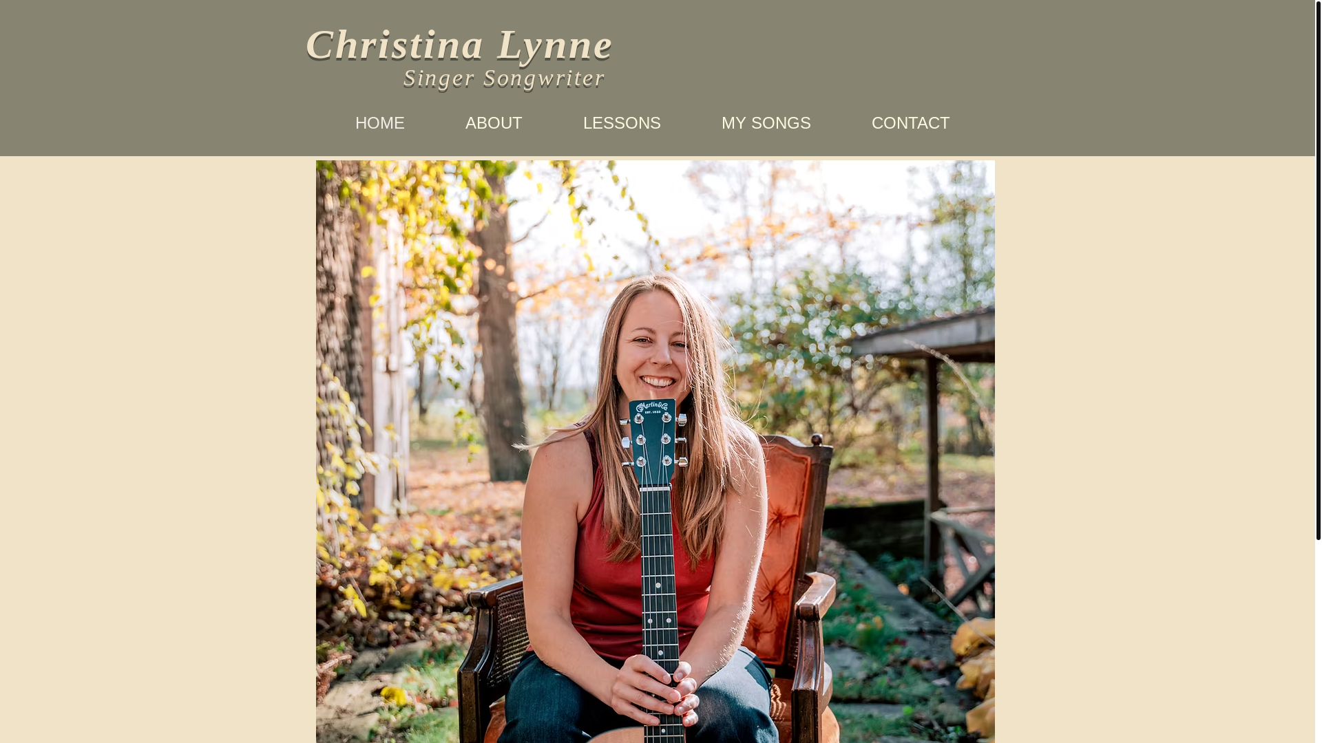 website screenshot of https://christinalynnemusic.com/