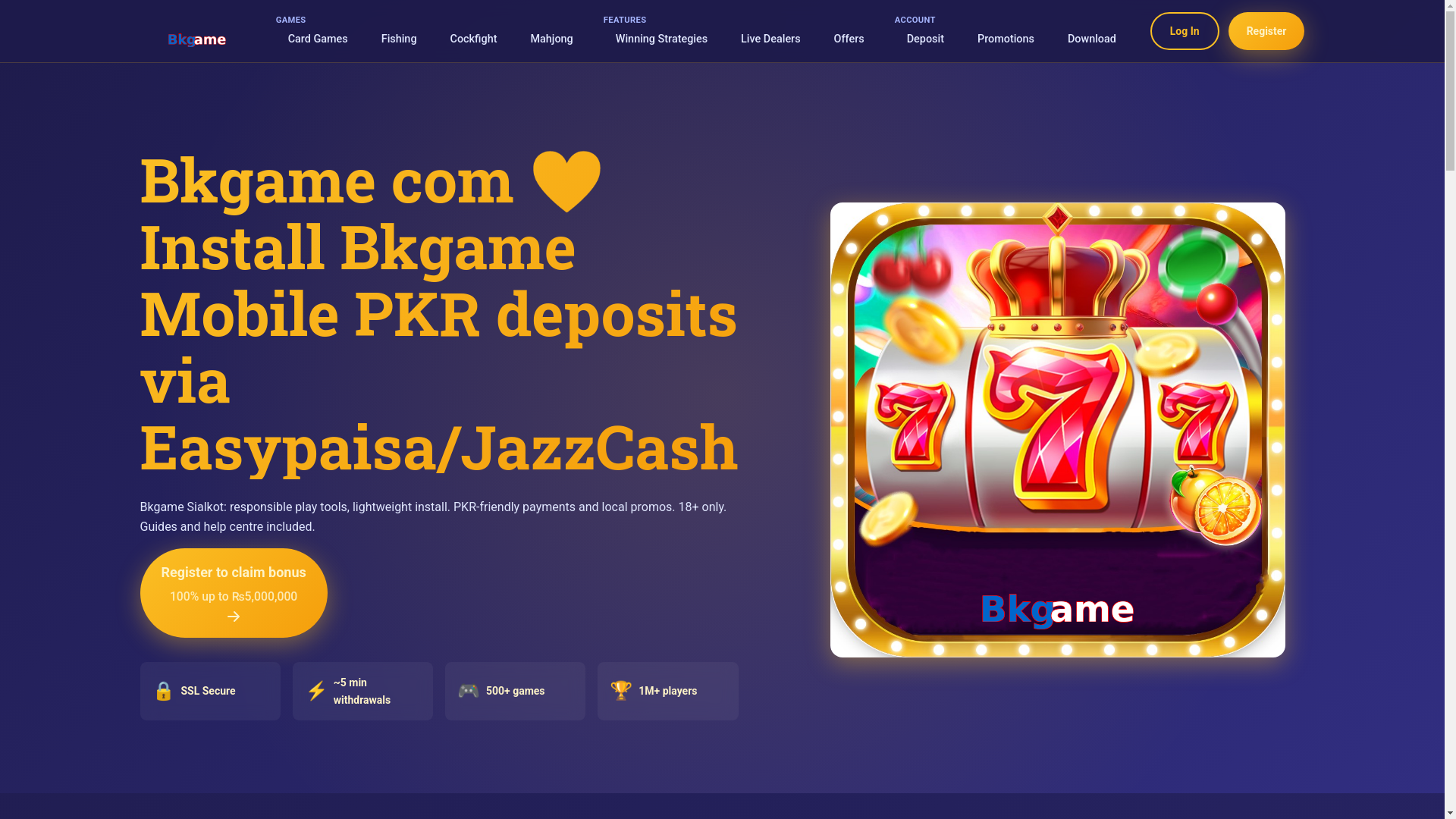 website screenshot of https://bkgameu.com/