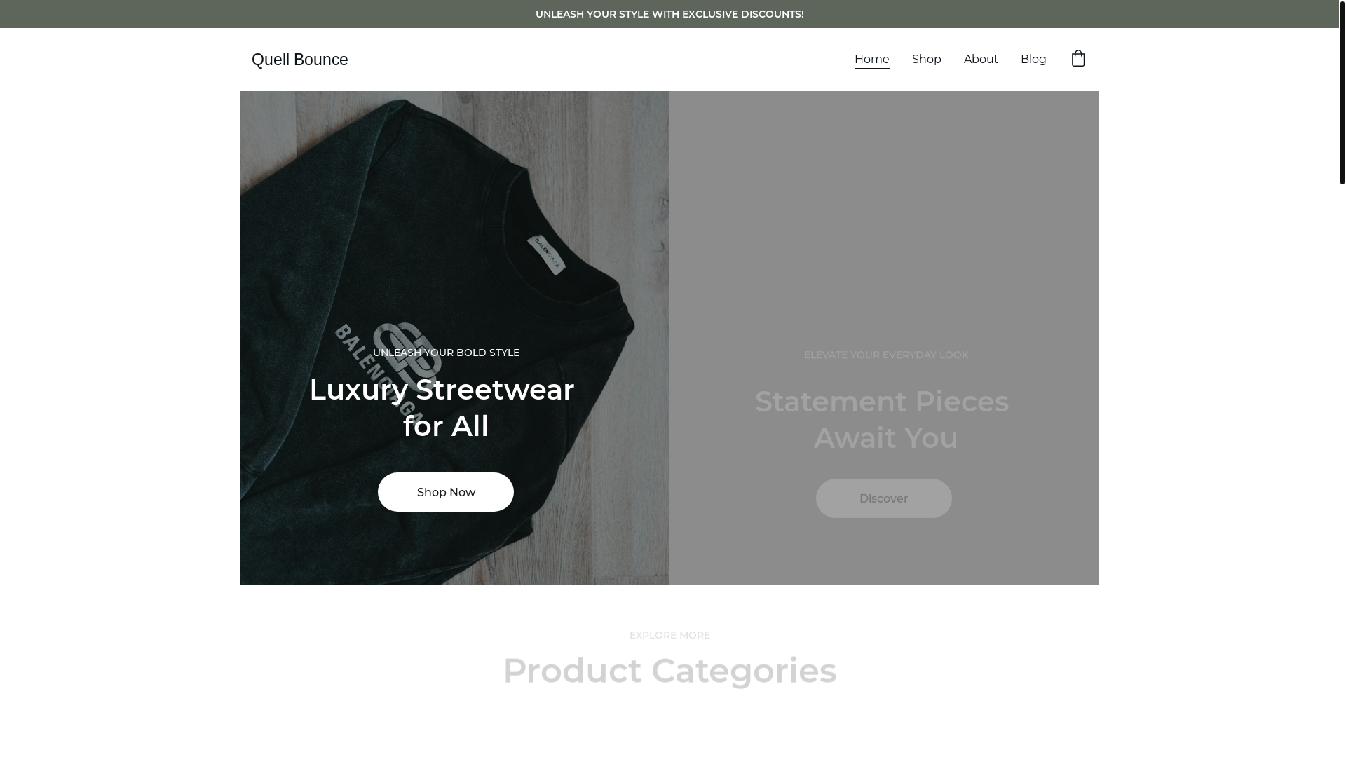 website screenshot of https://quellbounce.com/