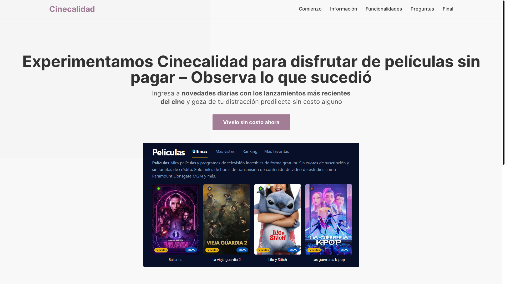 website screenshot of https://cinecalidad-tnos.pages.dev/