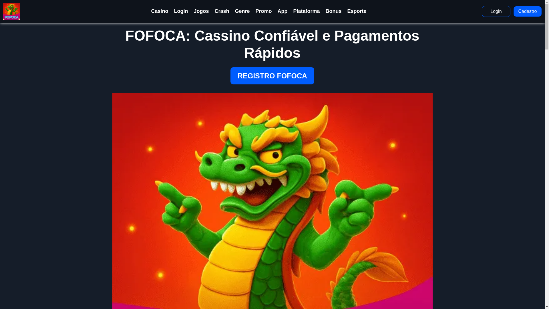 website screenshot of https://fofocaslots.com/