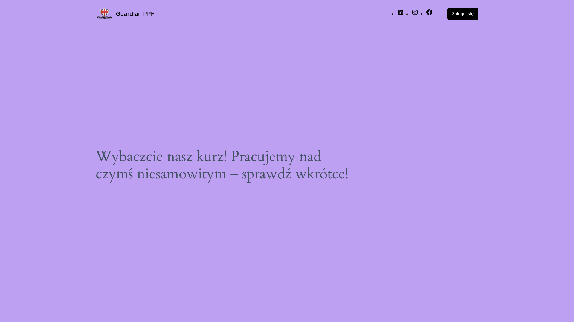 website screenshot of https://guardianppf.pl/