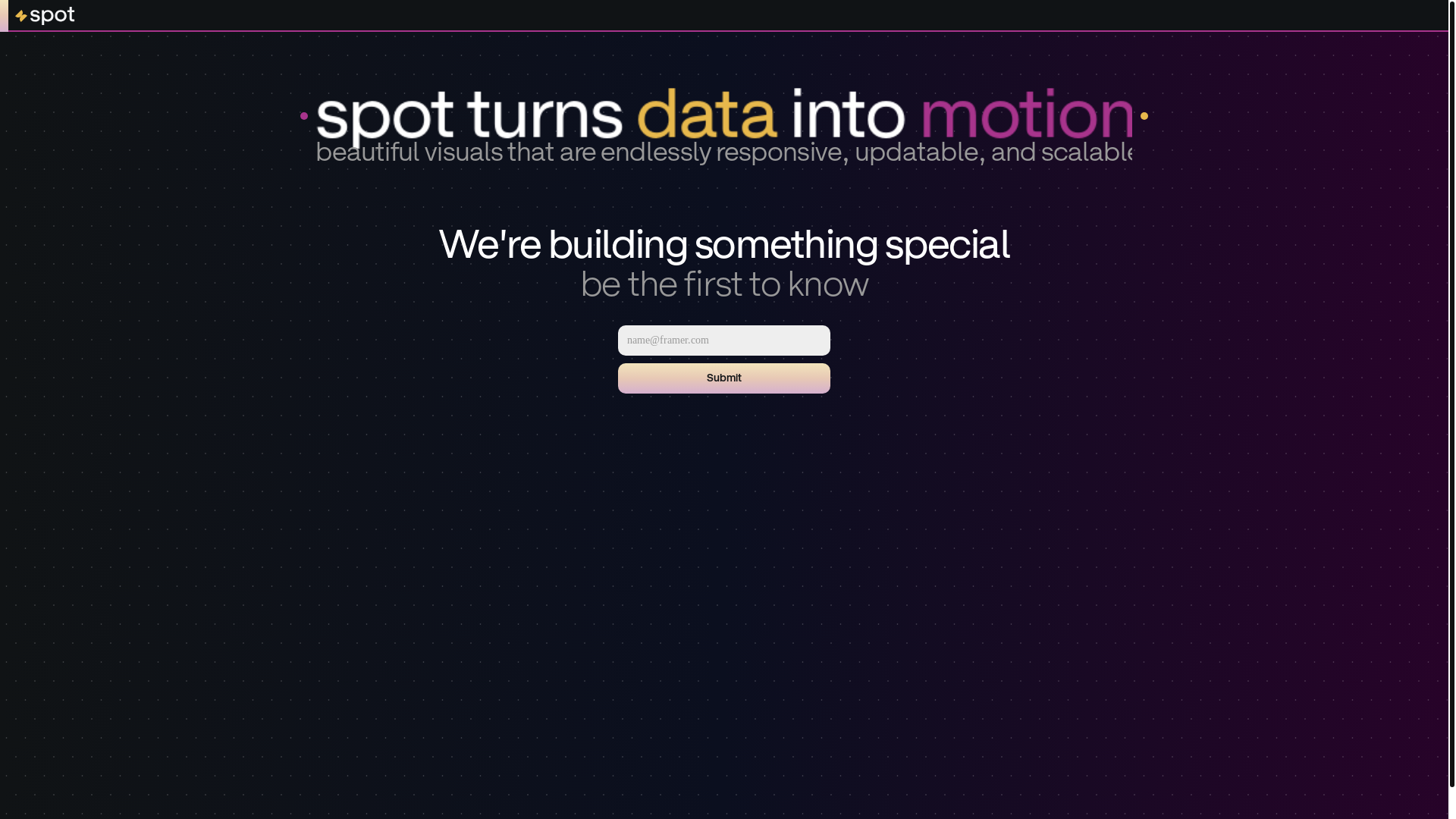website screenshot of https://spotmotion.io/