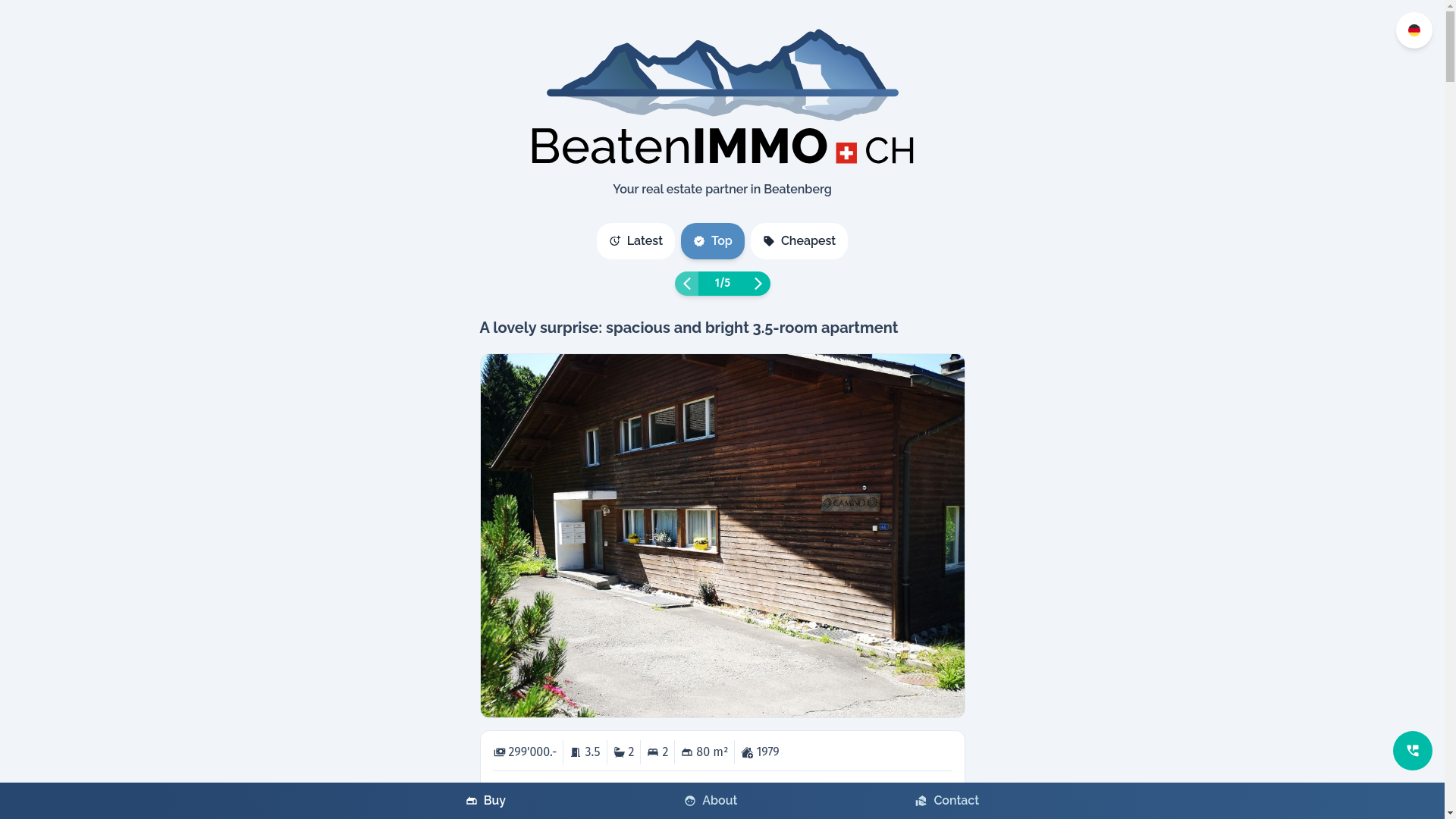 website screenshot of https://beatenimmo.pages.dev/