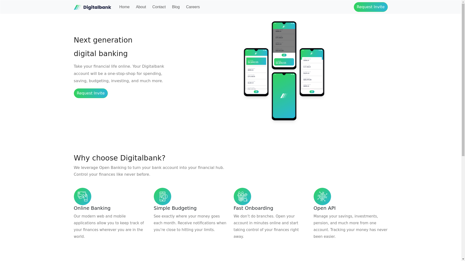 website screenshot of https://b-abuein.github.io/Easy-bank/