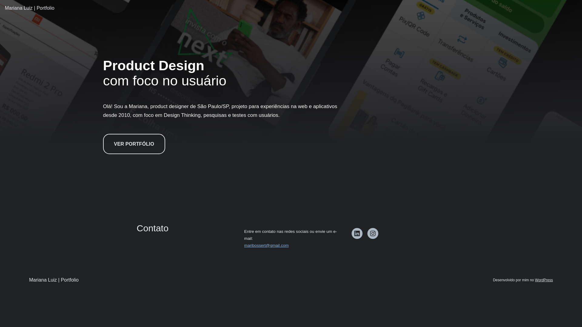 website screenshot of https://marianaluiz.pages.dev/