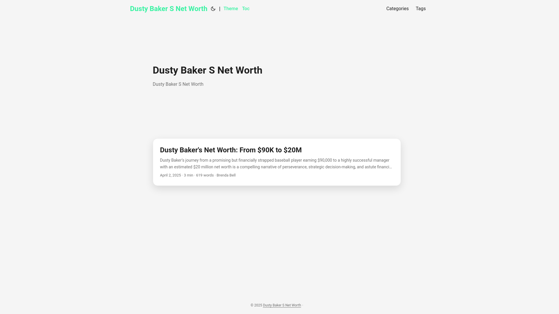website screenshot of https://dusty-baker-s-net-worth.pages.dev/