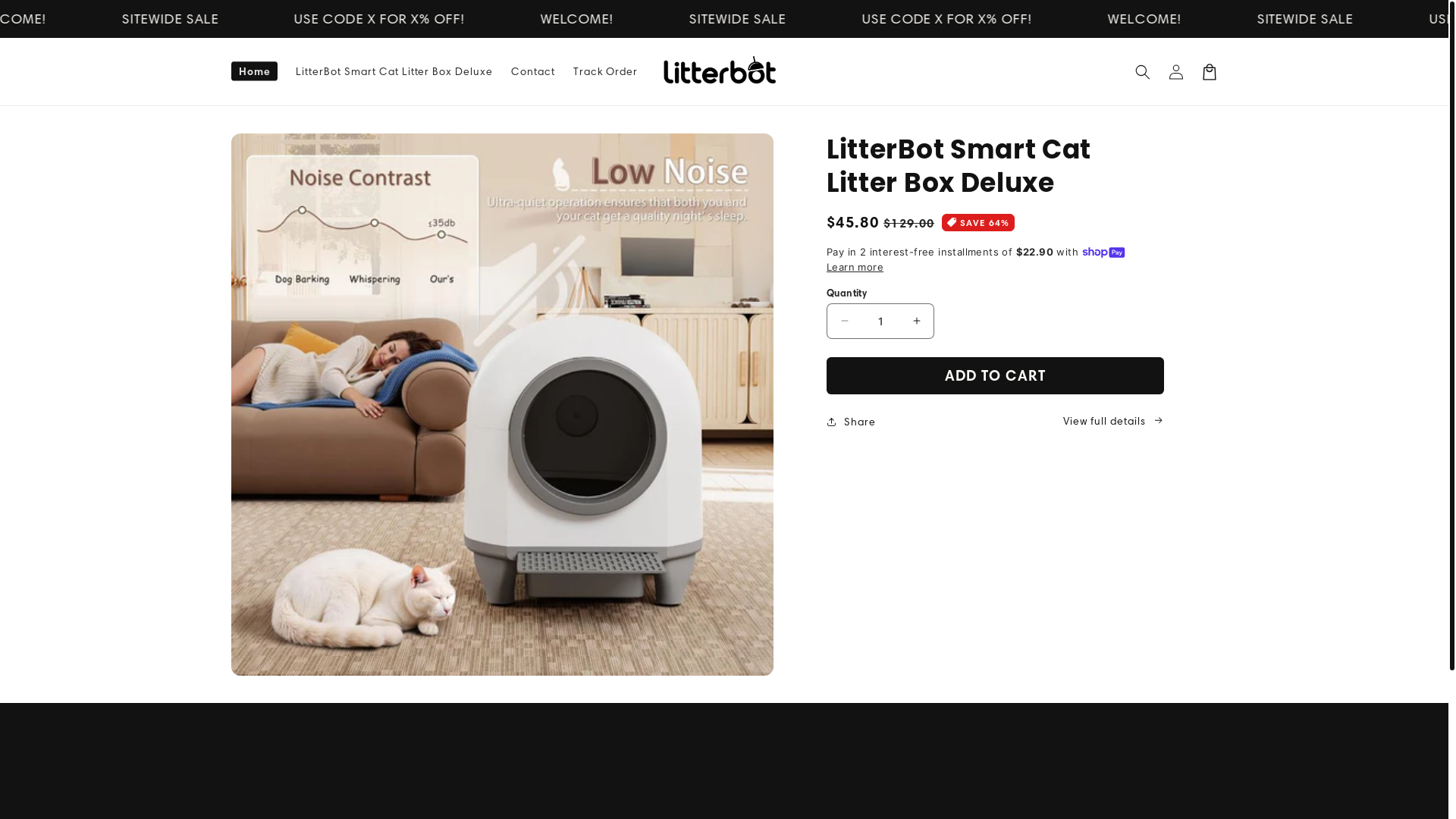 website screenshot of https://litterbot.store/