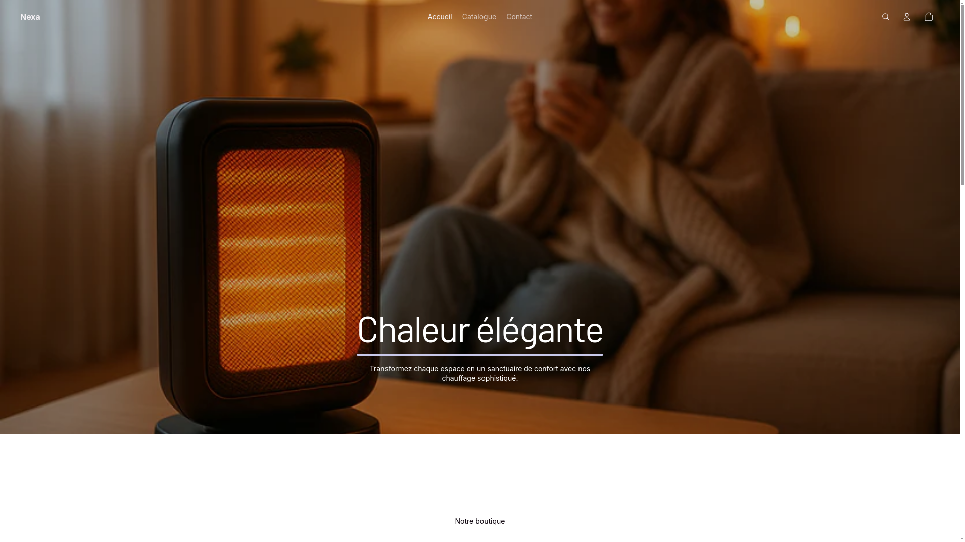 website screenshot of https://nexastore.fr/