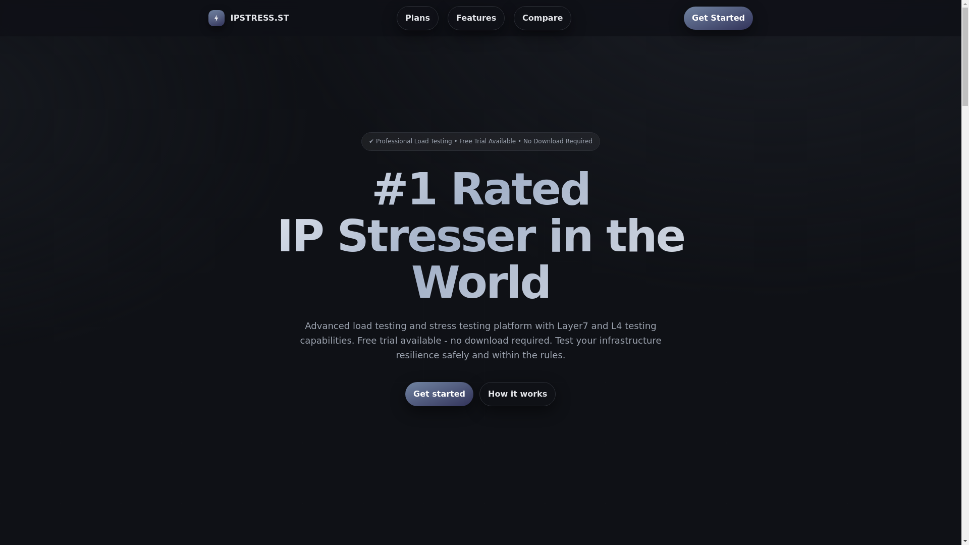 website screenshot of https://ipstress.st/